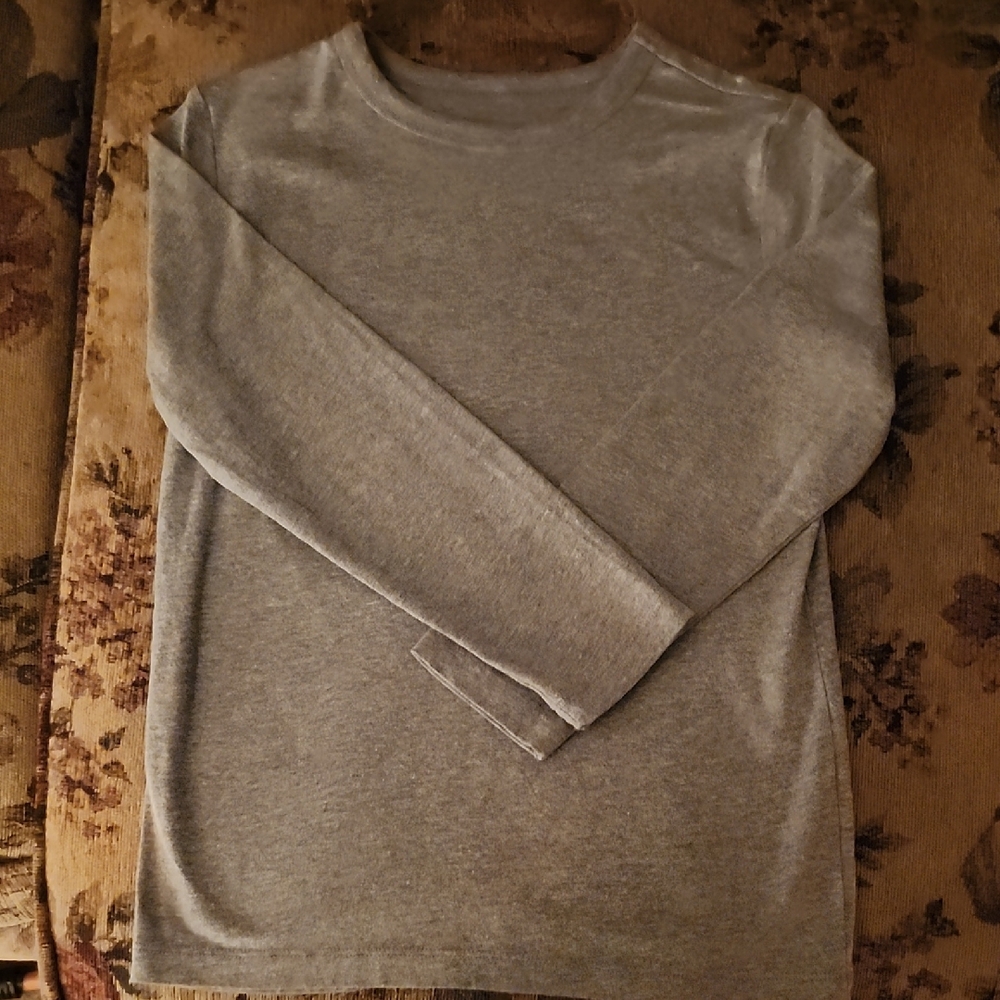 Gray Long Sleeve Top
